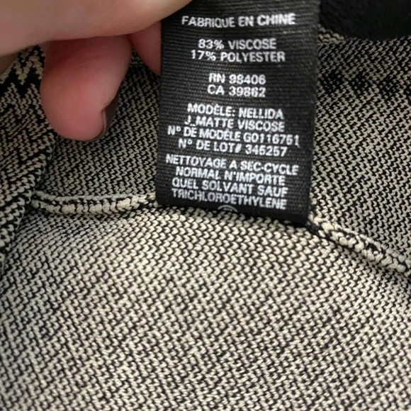 Theory Nellida Zig-Zag Stripe Mini Knit Skirt in Black & Cream Size US Small - Picture 11 of 12